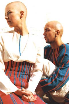 Zaha, коллекция авангардной одежды,народный крой Афганистана, лен, тонкий хлопок, роспись герметиком по ткани