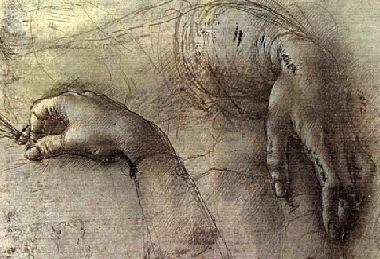 Леонардо да Винчи. "Руки".1490.