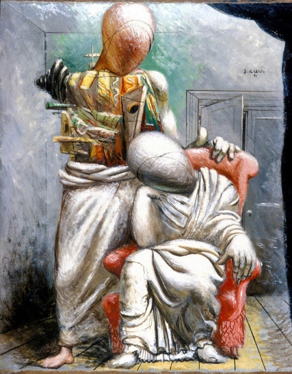 Джорджо де Кирико. Поэт и его муза.1925. Музей искусств. Филадельфия, США.