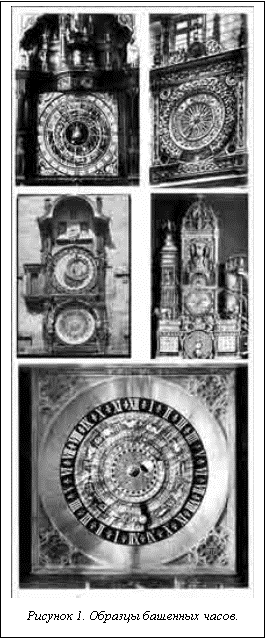 Text Box:  
Рисунок 4. Образцы башенных часов.


